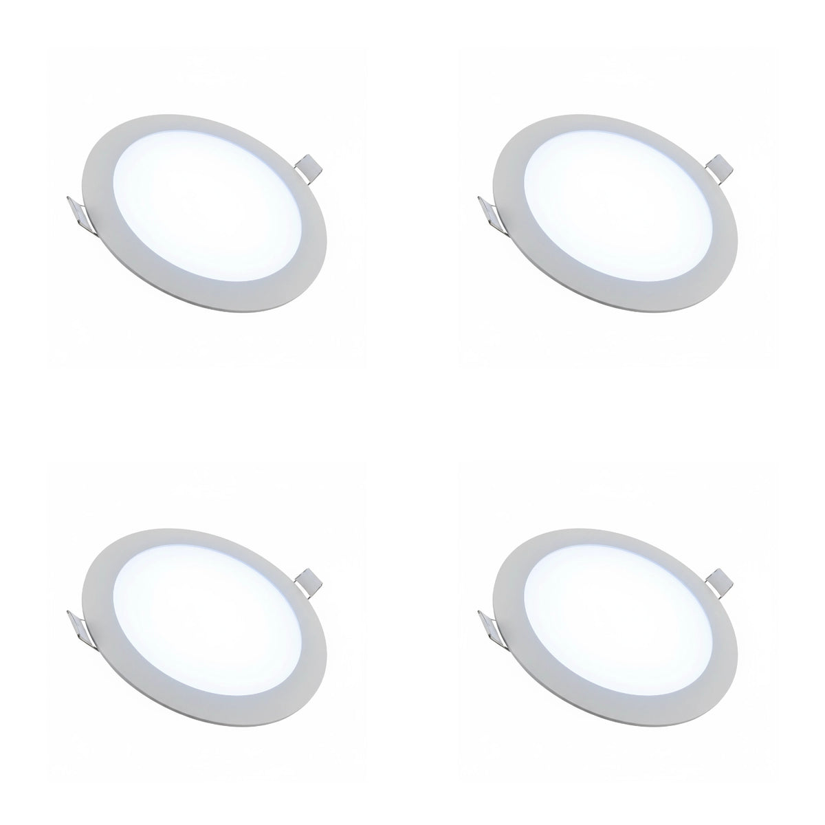 Panel LED 6W Circular 85-265V, 80lm/W, Marco Blanco, 6500K